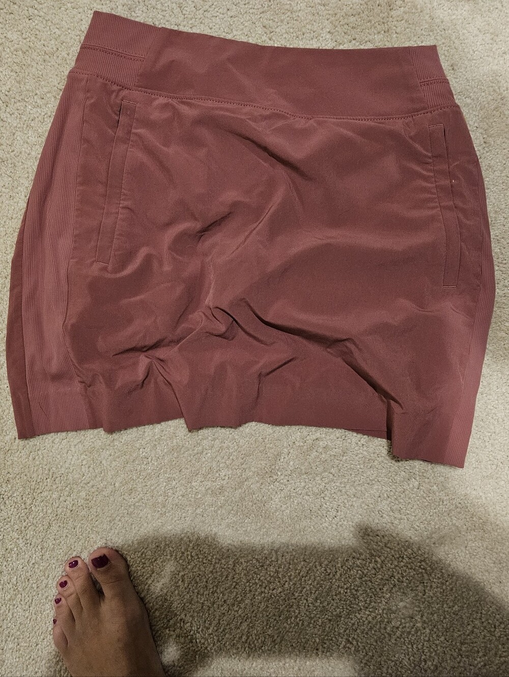 Athleta Rose-Mauve Performance Mini Skort